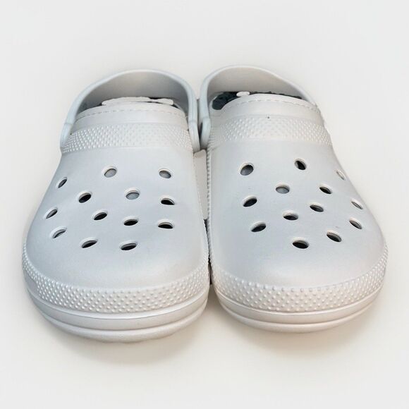 Crocs Classic Lined Clog Mens 12 White Grey Gray Comfortable Slip On Brand New main image 4